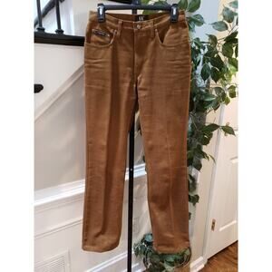 Vintage Karl Kani Brown Solid 100% Cotton Logo Slim Straight Leg Jeans Size 5/6
